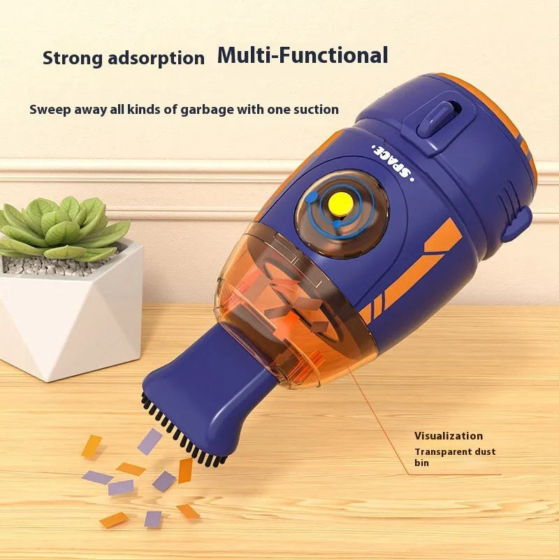 USB desktop vacuum cleaner in handheld design with multiple colour and theme options for keyboard cleaning
