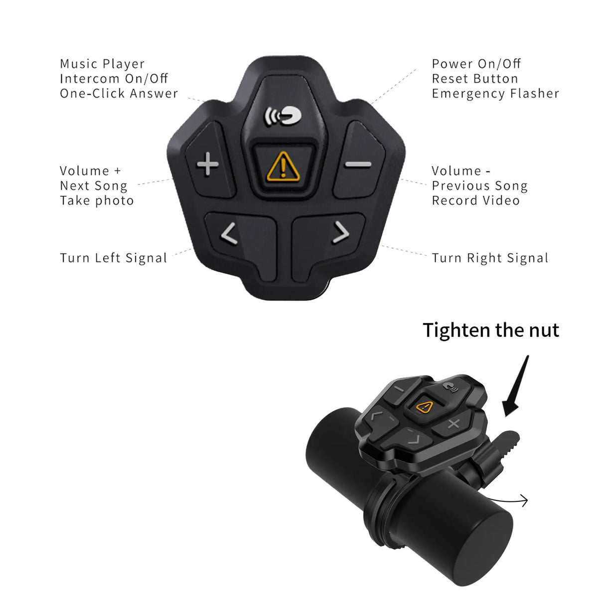 Black and grey smart cycling helmet with integrated warning lights showing USB charging port