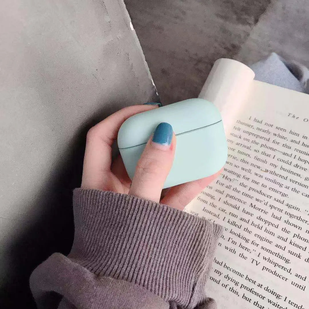 AirPods Pro plastic protective case in multiple colour options including black, pink, green and blue