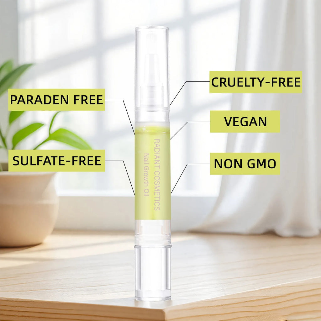 3ml wash-free nail growth treatment oil in portable applicator for nail care