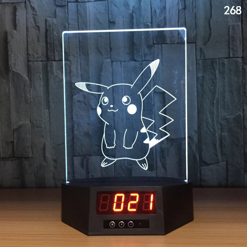Glowing blue dolphin 3D LED table lamp with remote control on a wooden surface.