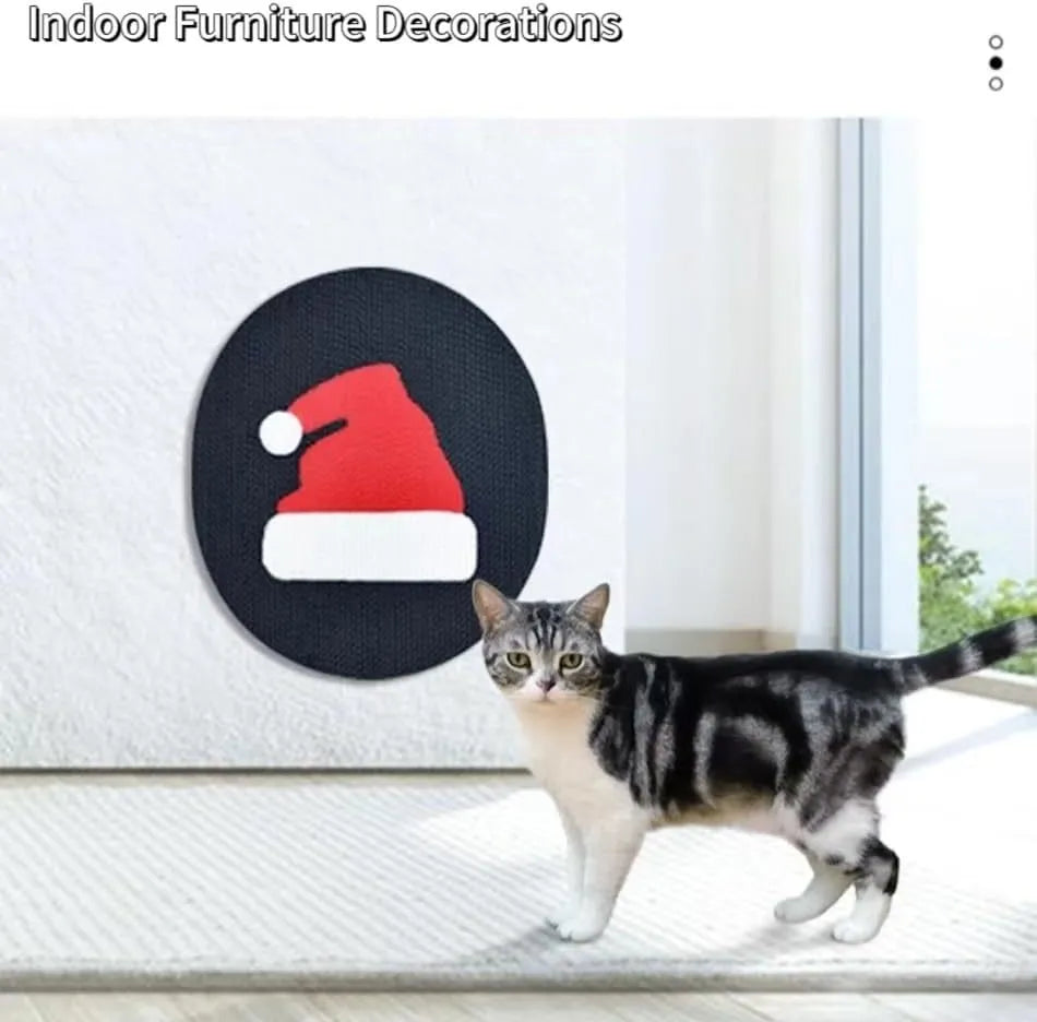 Wall-mounted cat scratch pad with corrugated cardboard surface measuring 35x44 cm