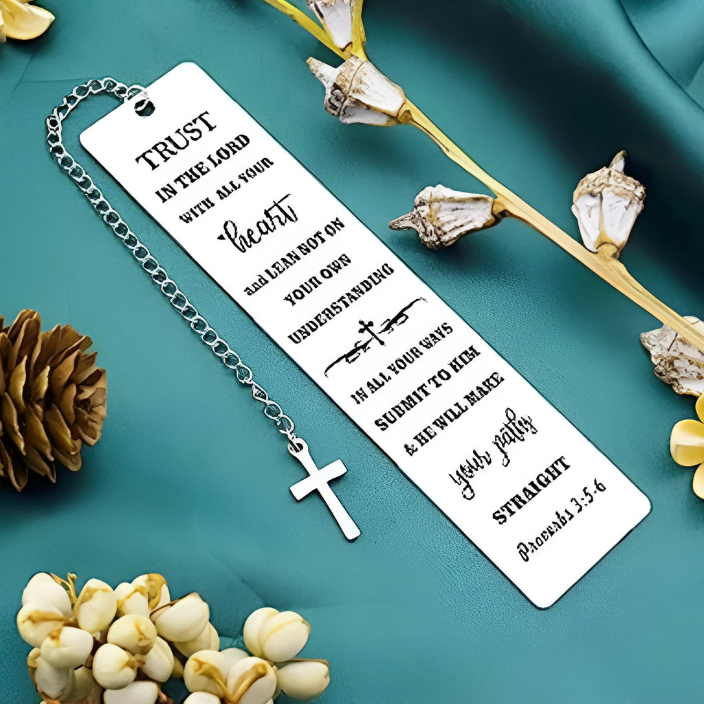 Stainless steel bookmark in CF-S5170 colour for family bibles.