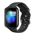 Black smart bracelet with Bluetooth call and blood pressure monitoring functions on a wrist