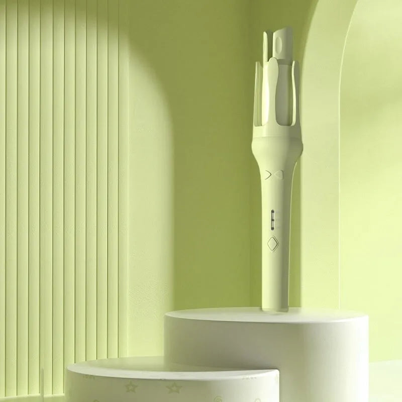 Automatic hair curler with 32mm curling barrel in white or chigo colour options