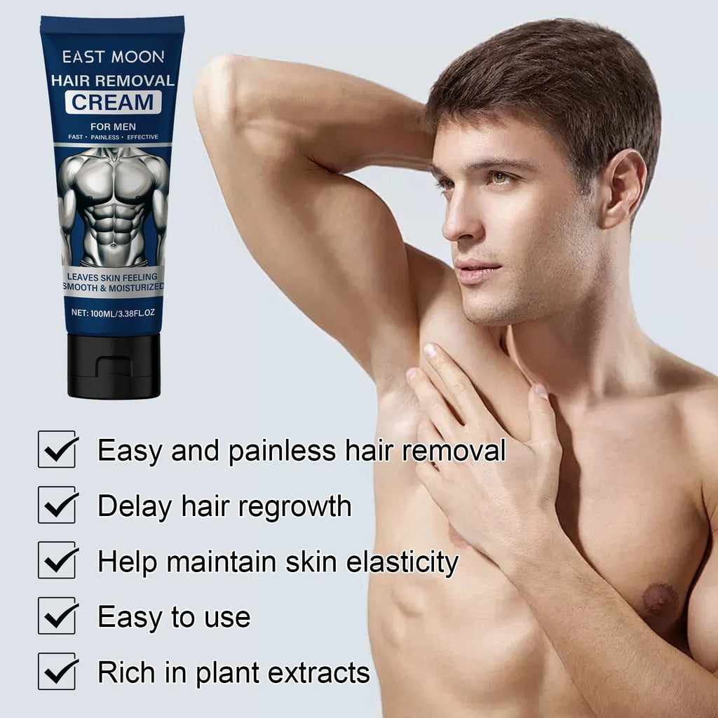 100ml bottle of men's mild hair removal cream for beard, armpit, hand and leg