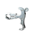Zinc alloy archery release aid with two-axis harpoon clip and stainless steel components
