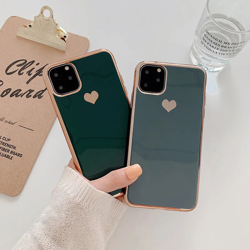 Solid colour TPU phone back cover for iPhone, shown in Blue, Claret, Pink, and Green.