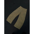 Men's khaki cotton straight leg trousers with American retro styling