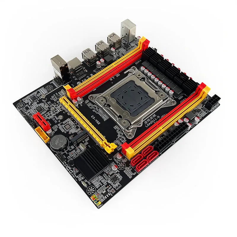 X79-VG2 desktop motherboard for LGA 2011 CPUs with PCIe slot, DDR3 RAM slots, and SATA ports.