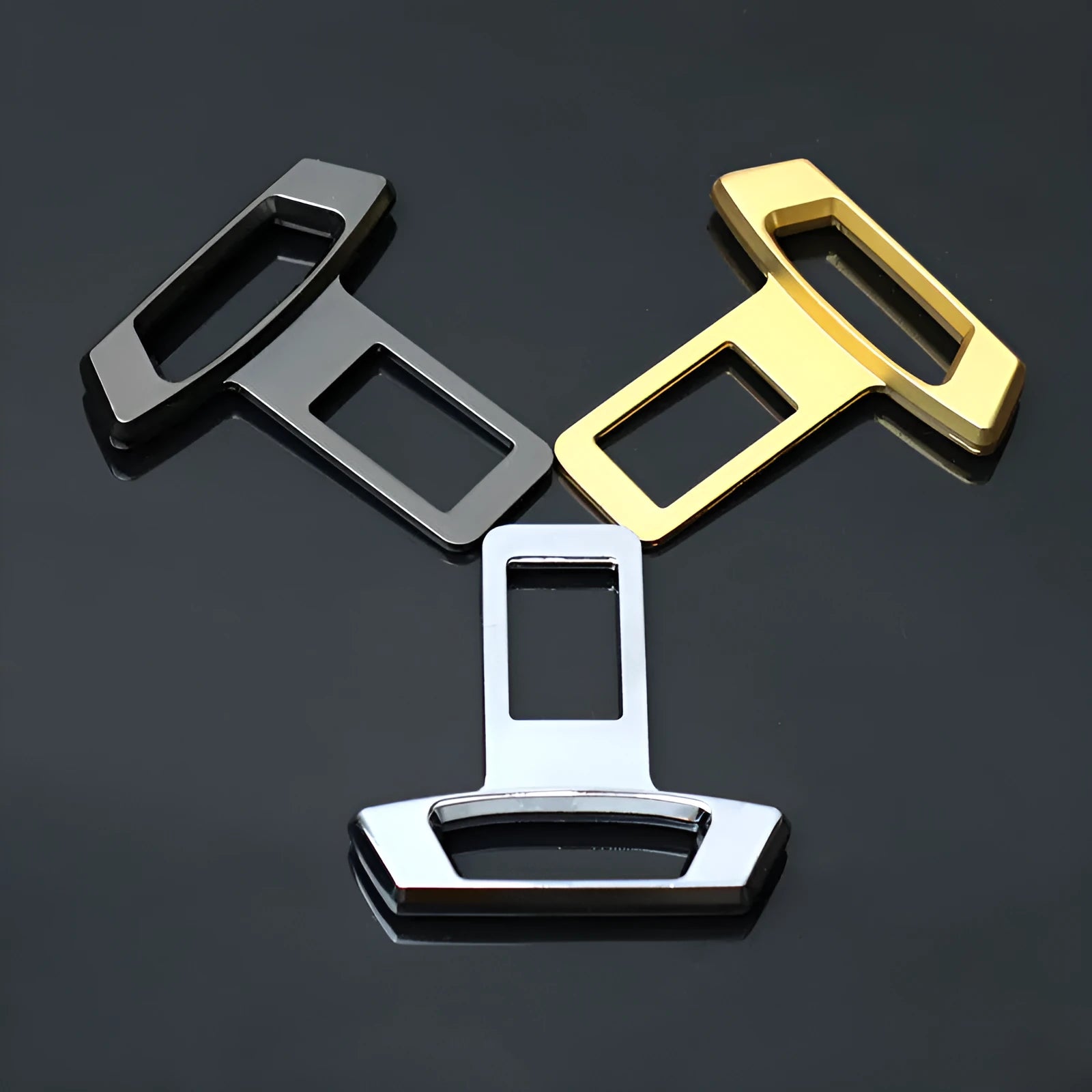 Metal car interior silencer insert in matte black, gold, and silver colour options