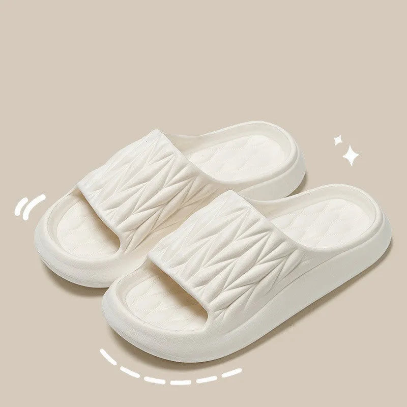 Leaf texture design EVA slippers in multiple colours with non-slip soles
