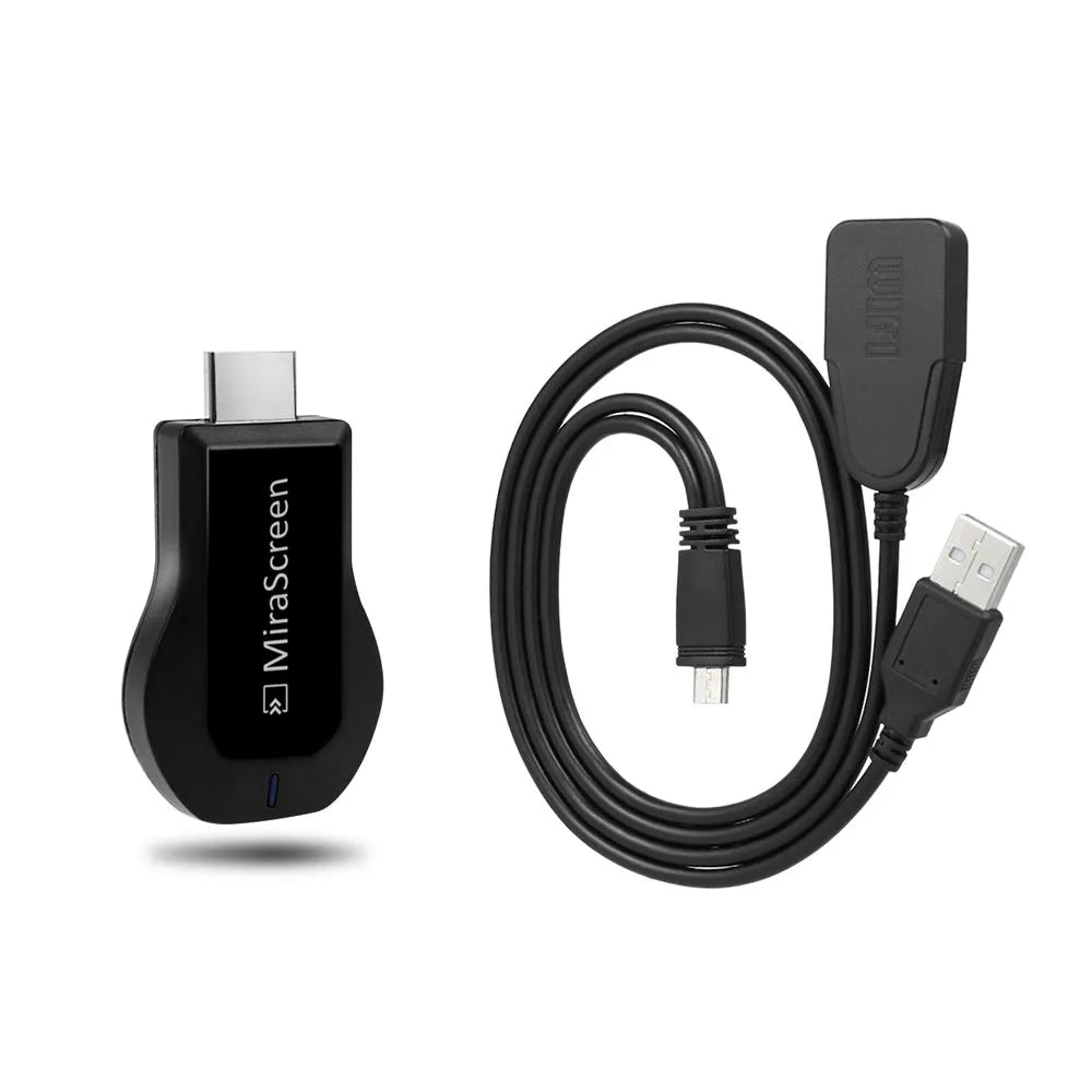 Wireless HDMI display receiver dongle for TV, monitor, or projector with Miracast, Airplay, DLNA and 1080P Full HD support
