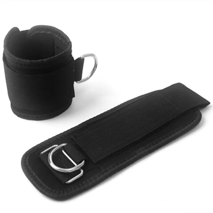 Black taekwondo training pull rope set for leg strength conditioning