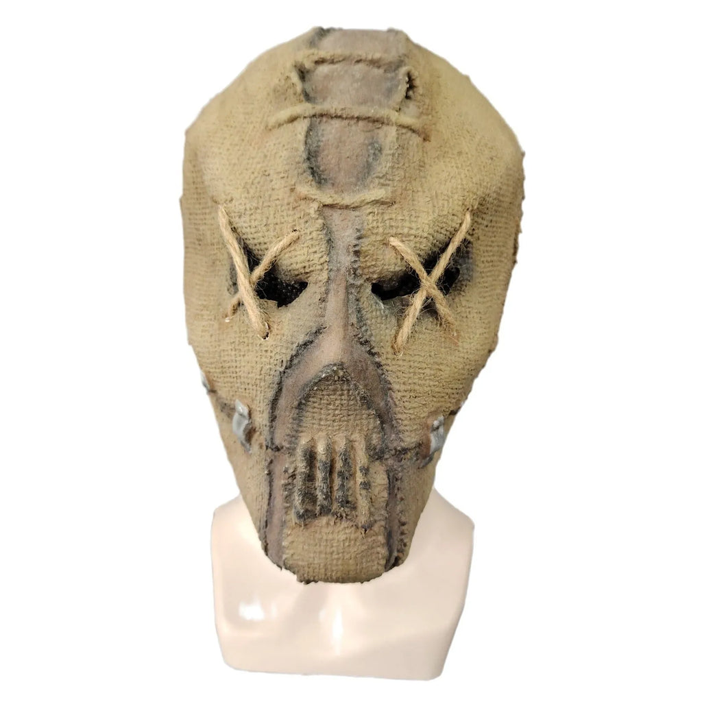 Scar skull latex Halloween mask head cover showing horror design details