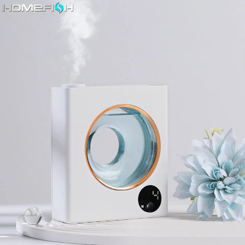 Small white wall-mounted automatic aromatherapy machine with USB charging port.