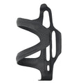 Black carbon fibre bicycle water bottle mount showing side-pull design and screw holes