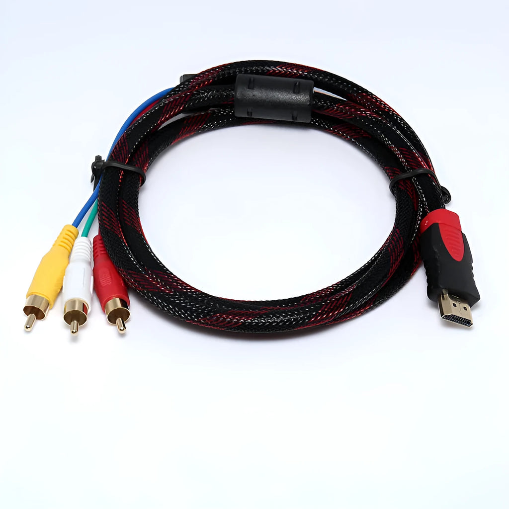 HDMI to AV15 M 1.5 metre conversion cable with alloy connectors for connecting modern devices to older displays
