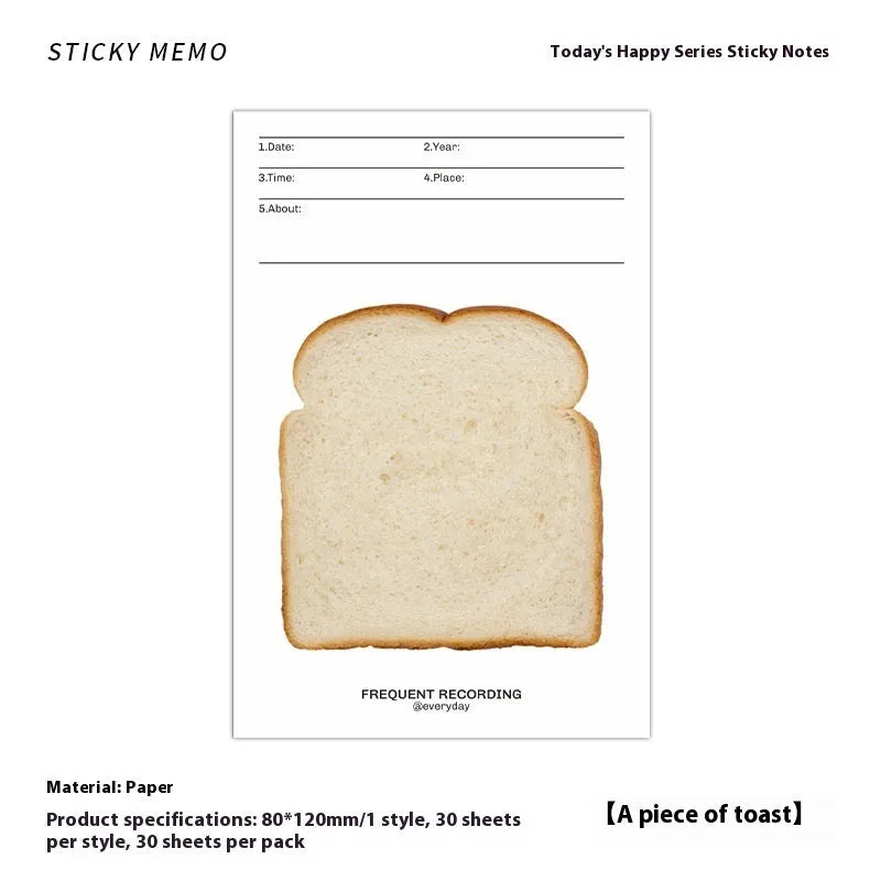 Today's Happy Series non-adhesive message notes pad showing four colour options at 120x80x4mm size