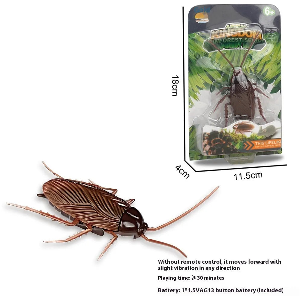 Electric vibration brush pet toy simulating crawling insect with motorised movement