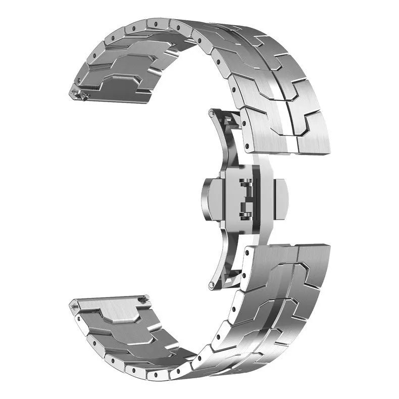 Stainless steel watch band for Samsung Galaxy Watch 7, 6, 5 in silver, black, blue and other colour options