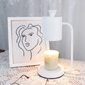 European style aromatherapy wax lamp with dimmer switch in white or yellow colour options