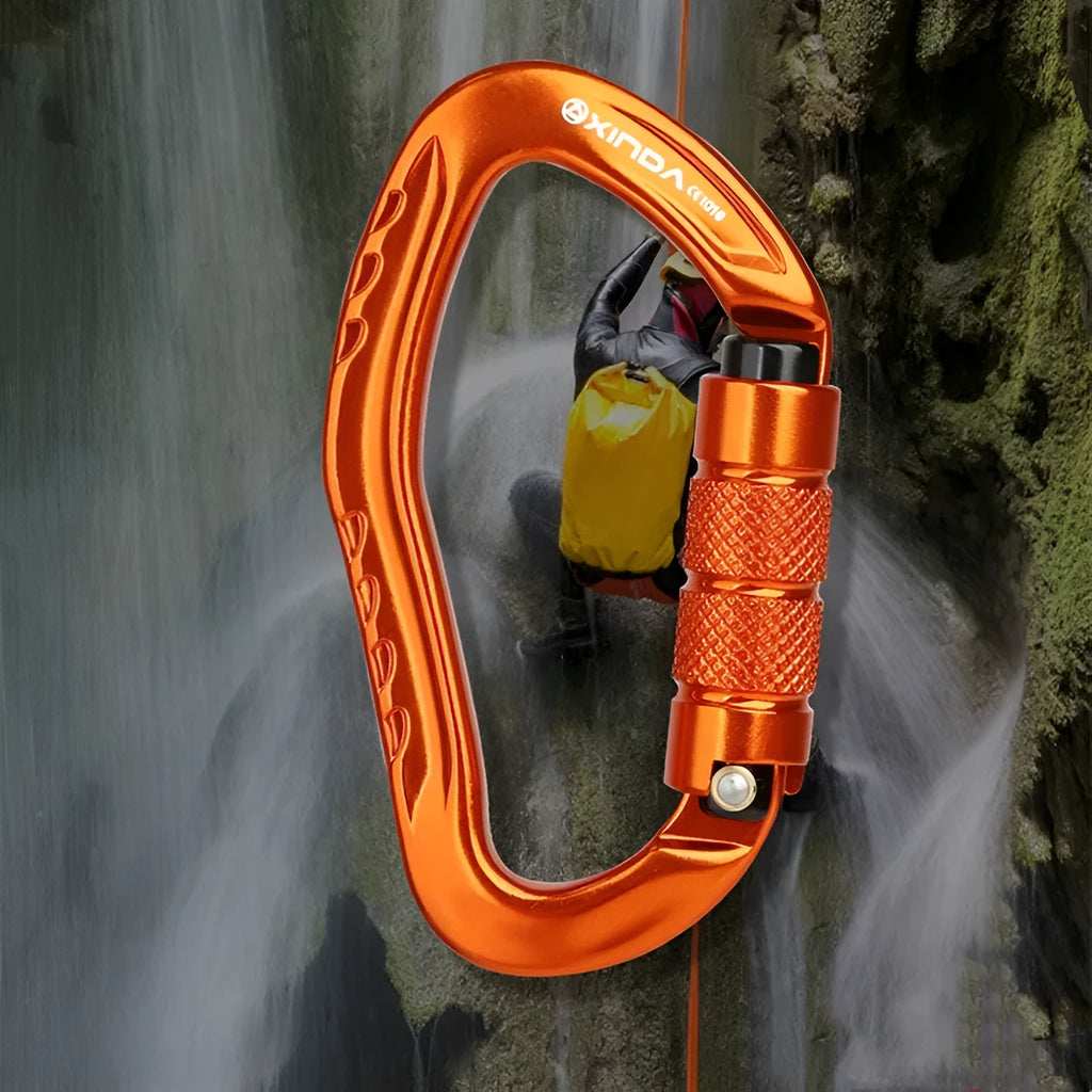 Automatic master lock climbing carabiner hook in a choice of five colours