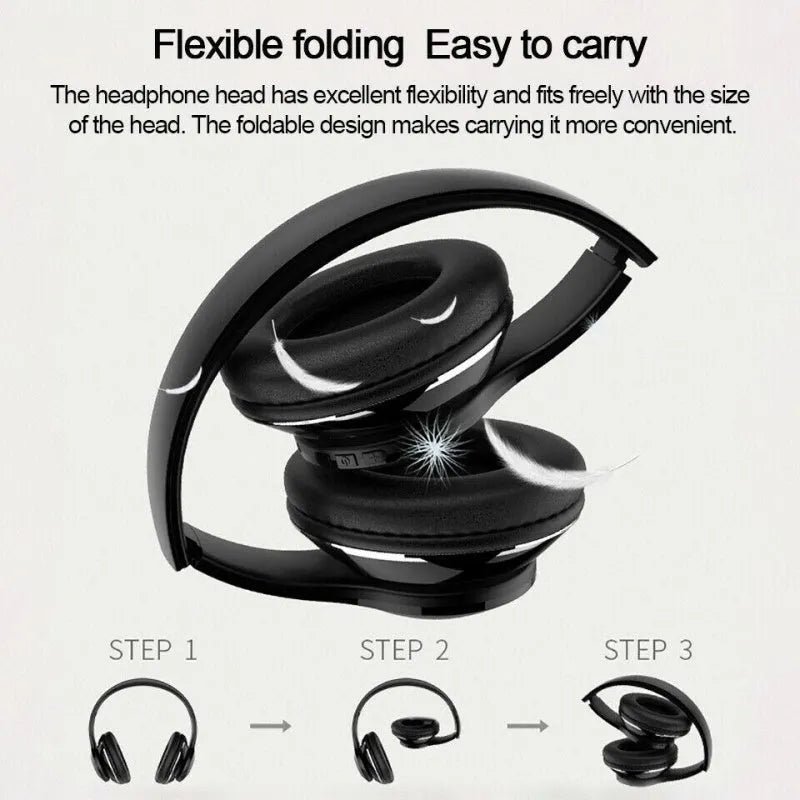 Explosive Bluetooth wireless headset in black, blue, gold, red, or white colours with 40mm speakers