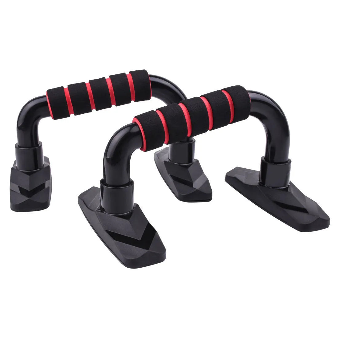 Set of two I-shaped push up bars for strength training exercises