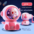 Blue astronaut cartoon manual pencil sharpener for children with adjustable sharpening levels