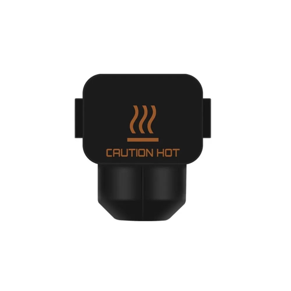 A1A1 Mini 3D printer hot end nozzle assembly with hardened steel nozzle and black silicone sleeve