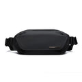 Black Oxford cloth men's messenger crossbody bag with street trend sewing thread detailing