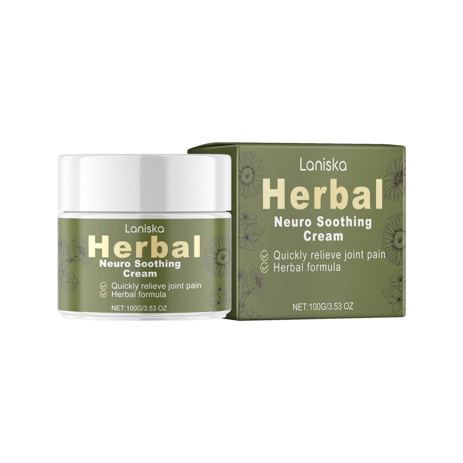100g external body care cream tube with Arnica flower and mugwort root ingredients listed