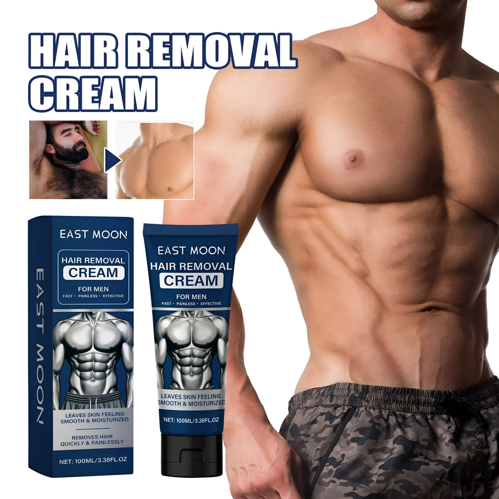 100ml bottle of men's mild hair removal cream for beard, armpit, hand and leg