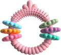 TPR rubber dog chew toy with squeaker for small dogs in blue, green, pink colours