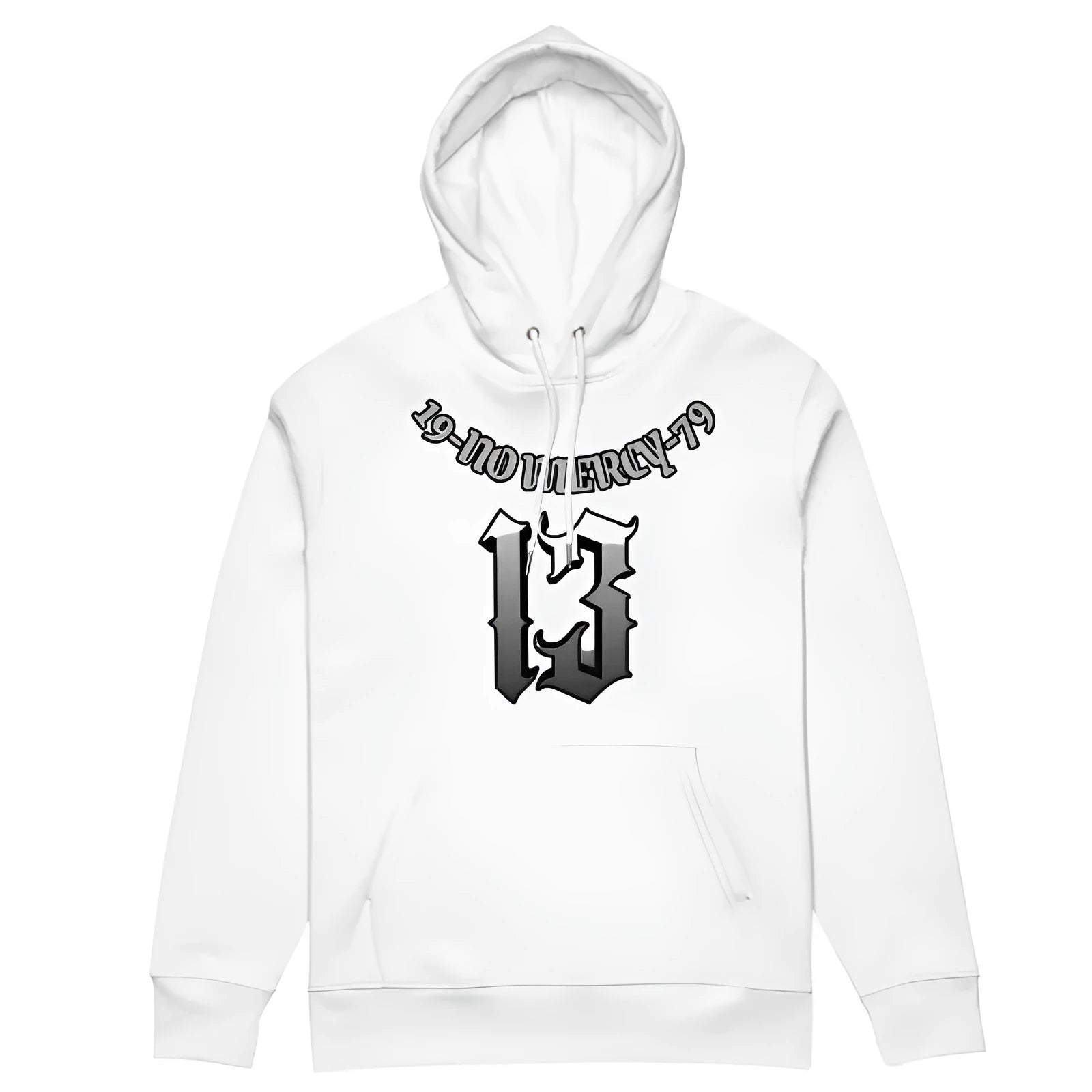 Hooded fleece-lined pullover sweater in loose fit for team uniforms