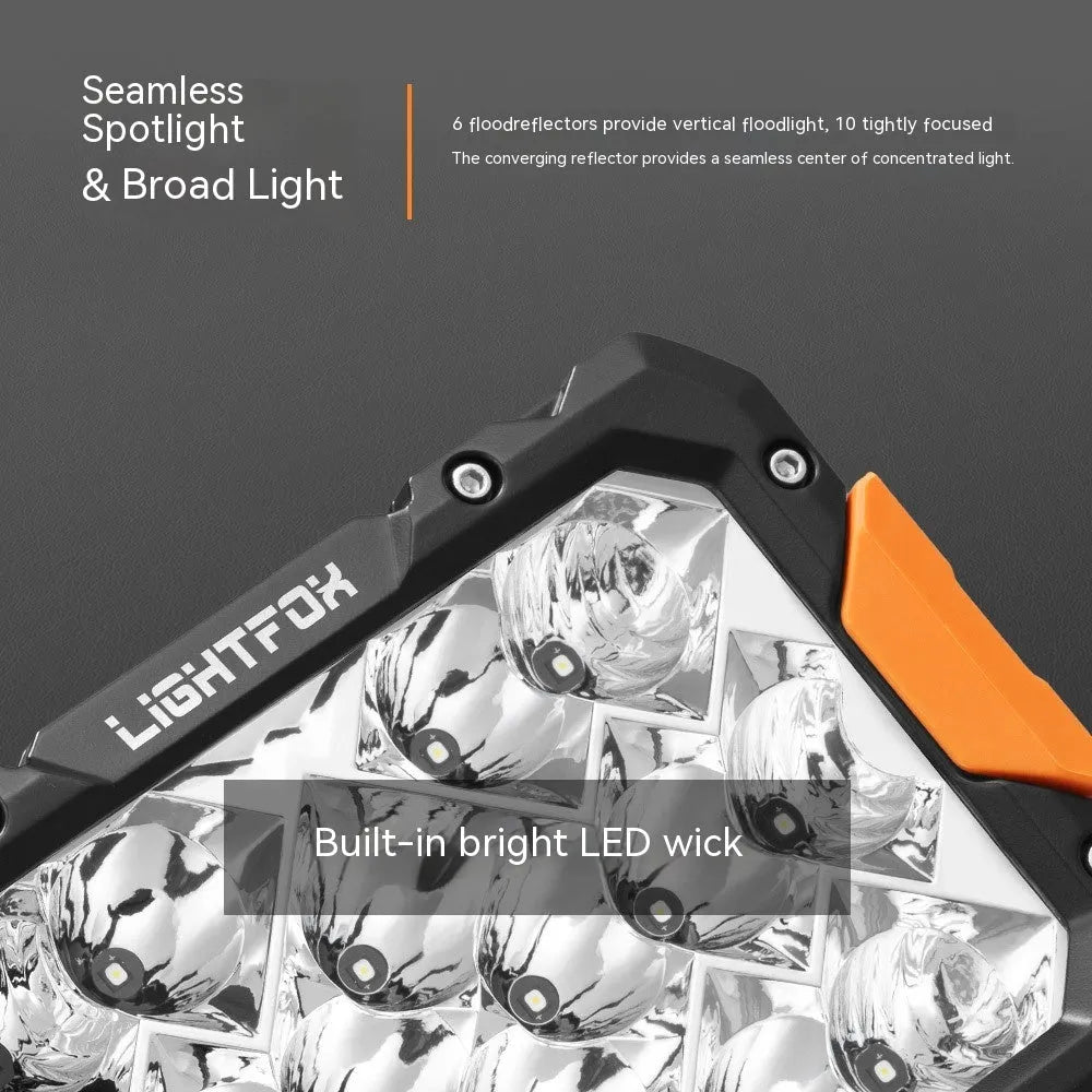 Black aluminium LED front bumper lights for off-road vehicle retrofitting