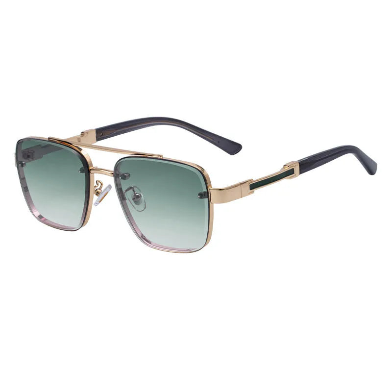 Men's vintage sunglasses with polycarbonate lenses in multiple colour options including gold gradient blue
