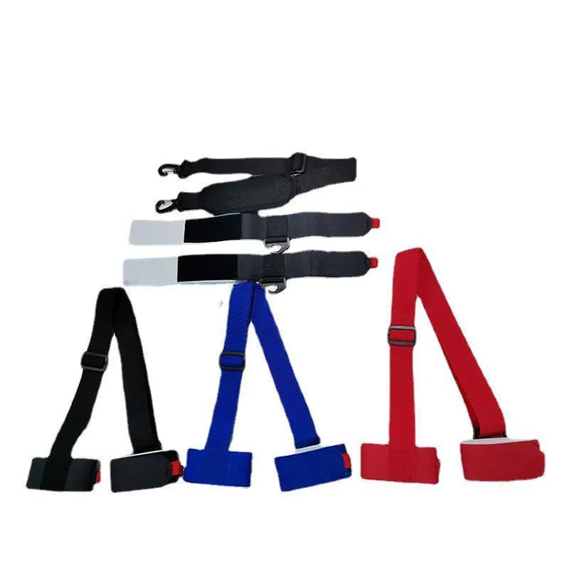 Adjustable skiing bandage shoulder strap with hook and loop fastening in four colour options
