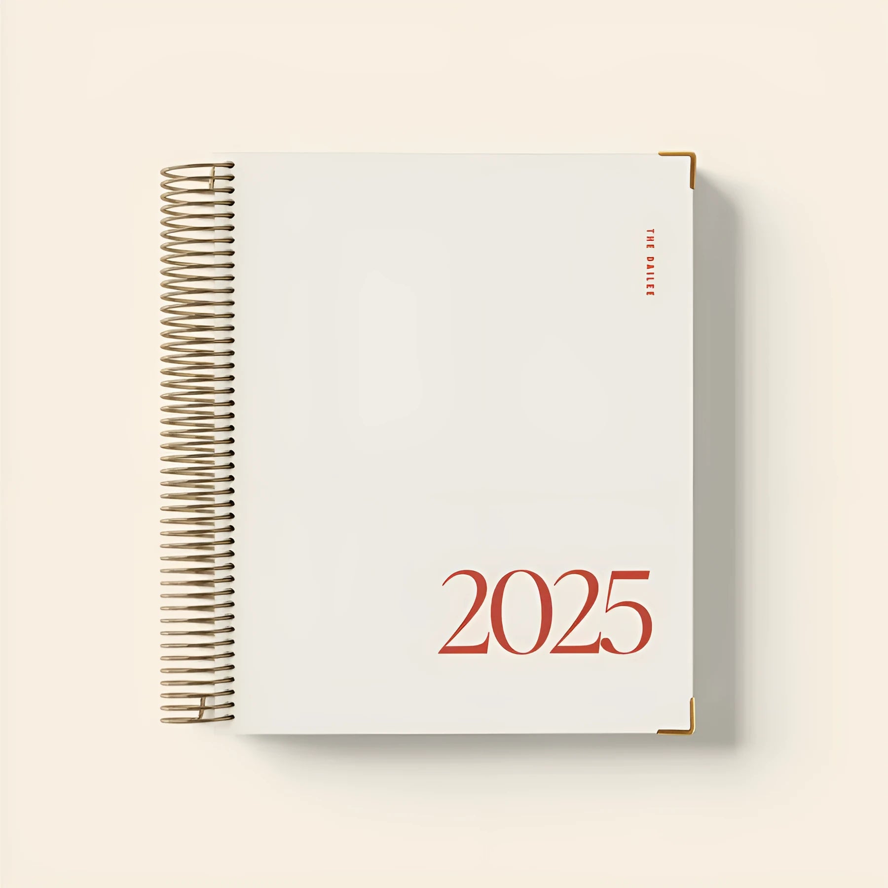 Cherry red spiral-bound coil notebook with A5 paper pages for daily planning