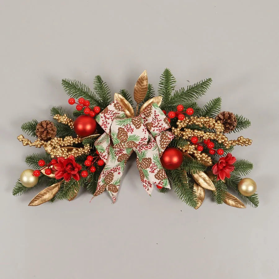 American country style Christmas garland in four formats with optional lighting