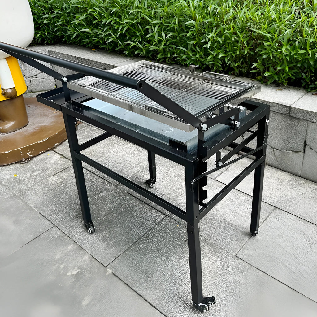 Large foldable charcoal BBQ stove for garden use with one grill included.