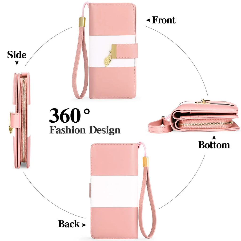 Lock-opening anti-theft clutch handbag in PU leather with microfiber lining, shown in caramel colour