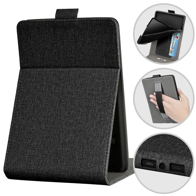 Printed TPU protective case for 6-inch Kindle e-reader showing embossed bracket design