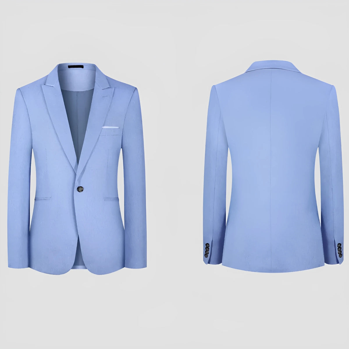 Men's casual Western style suit jacket in pink or light blue for spring summer wear