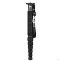 Black carbon fibre camera monopod fully extended with six telescoping sections