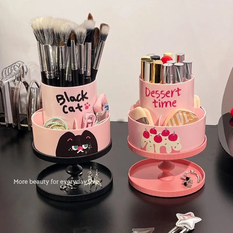 Rotating cosmetic brush storage barrel with 18 litre capacity in Japanese style design