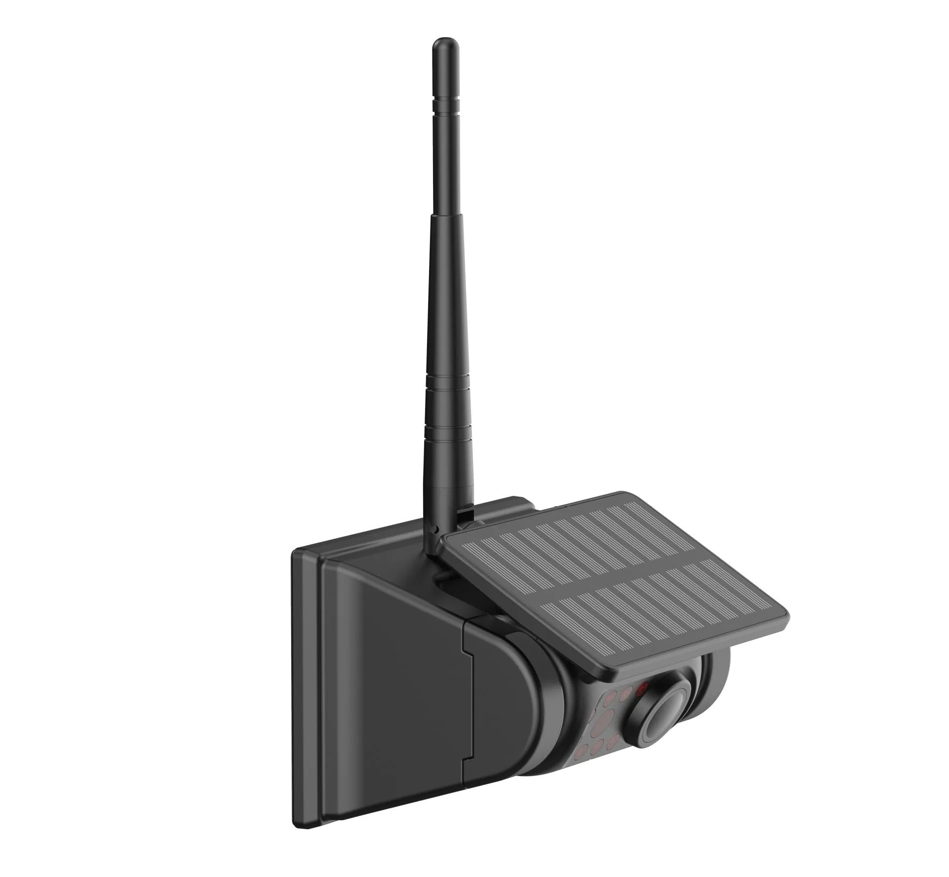 YL-Solar WF908 black wireless reversing camera with magnet base and solar panel on top