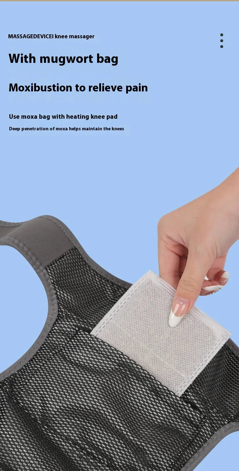 Grey cloth rechargeable hand massage instrument for wrist, knee, and neck physiotherapy.