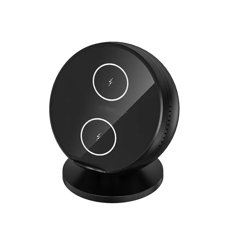 XC-11 wireless phone charger holder with Bluetooth stereo in black, blue, pink, or white colours